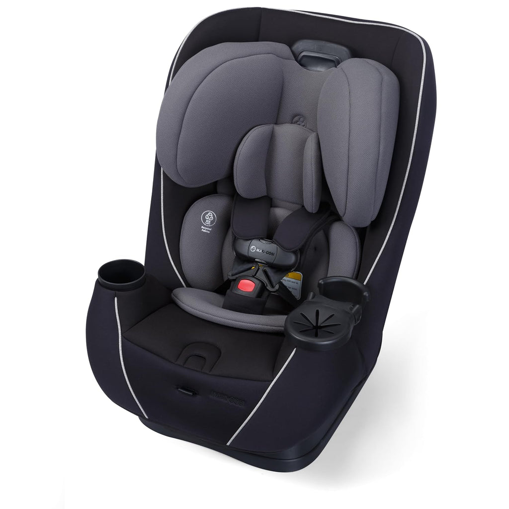 Maxi-Cosi Pria Max+ All-in-One Baby Convertible Car Seat, Rear Facing, Forward Facing Infant Toddler Booster, Easy Latch Install, Magnetic Buckle, Adjustable Harness, Cup Holders, Sea Shadow