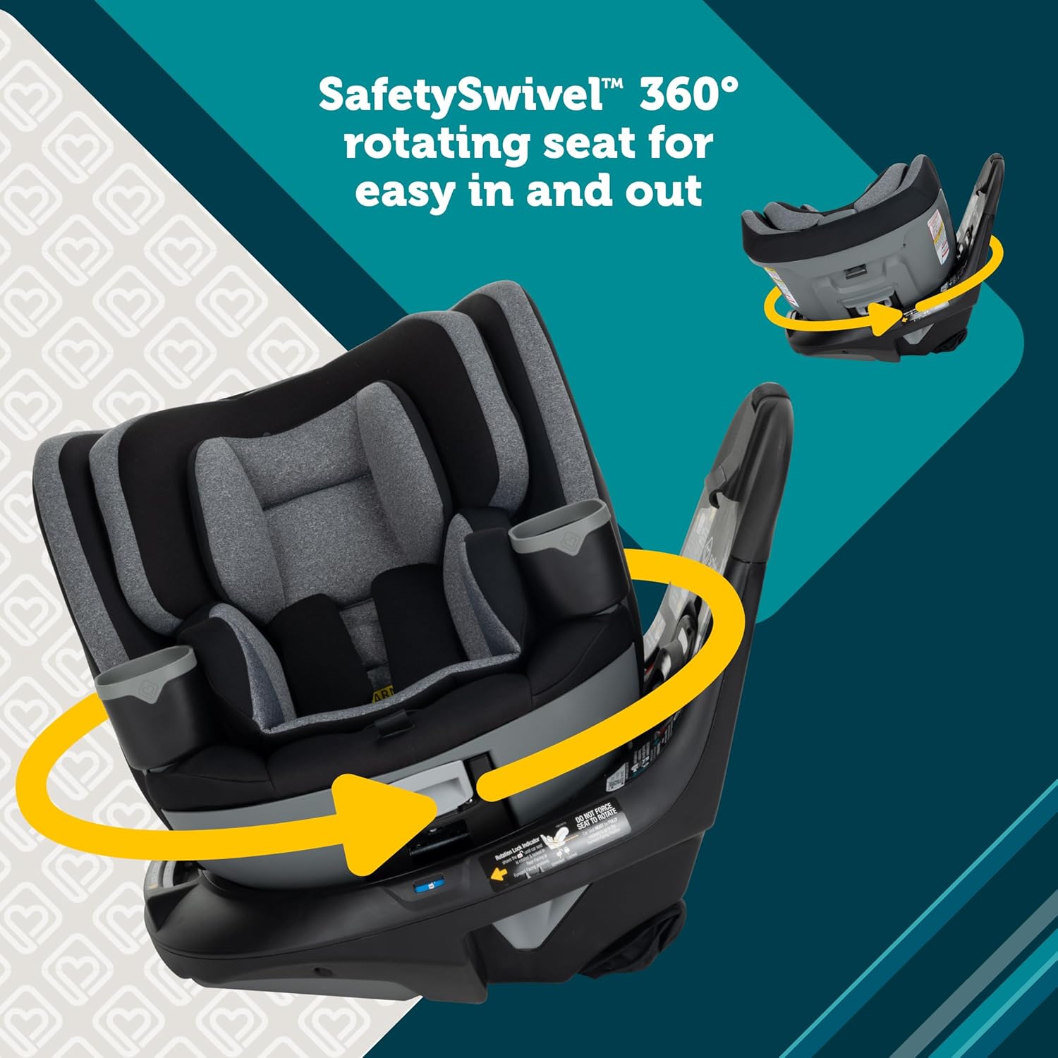 Safety 1st Turn and Go 360 DLX Rotating All-in-One Convertible Car Seat, Sand Bucket