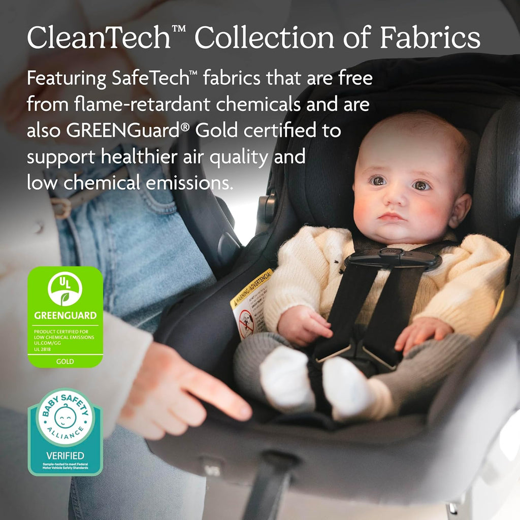 UPPAbaby Mesa V3 Infant Car Seat - Easy Installation + SmartSecure Technology - Attaches to Stroller | Base + Infant Insert Included - Callum (Stone Blue)
