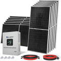 ECO-WORTHY 9.36KWH 2340W 48V Solar Power System Kit Off Grid Solar Panel Kit with 5000W 48V All-in-One Off-Grid Charge Inverter and 12pcs 195W Mono Solar Panel and Z Mounting Brackets.Plug and Play