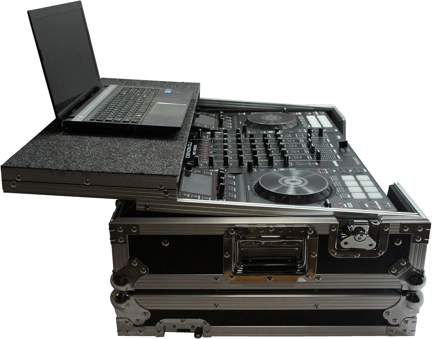 Harmony Audio HCMCX8000LT Flight Glide Laptop Stand DJ Custom Case Compatible with Denon MCX8000