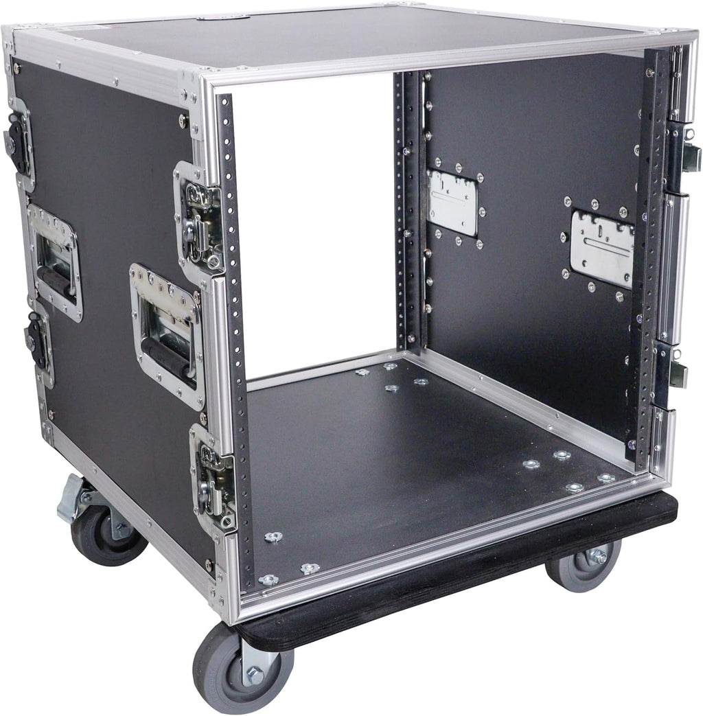 ProX ATA Flight Rack Case – 19' Depth, Heavy-Duty Amp & Mixer Rack Mount with Casters