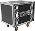 Seismic Audio Speakers Heavy Duty 10 Space ATA Rack Case with 4 Inch Casters, Pro Audio DJ Rack, 10U Server Network Case
