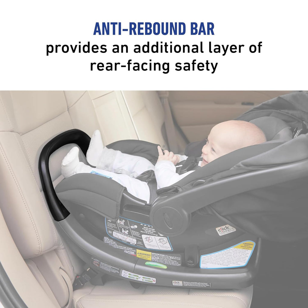 Graco® SnugRide SnugFit LX Infant Car Seat, Baby Car Seat with Anti-Rebound Bar for Extra Safety, SnugLock Easy Install Carseat, 1-Hand Adjustable Handle, No-Rethread Harness, Baby Essentials, Pierce
