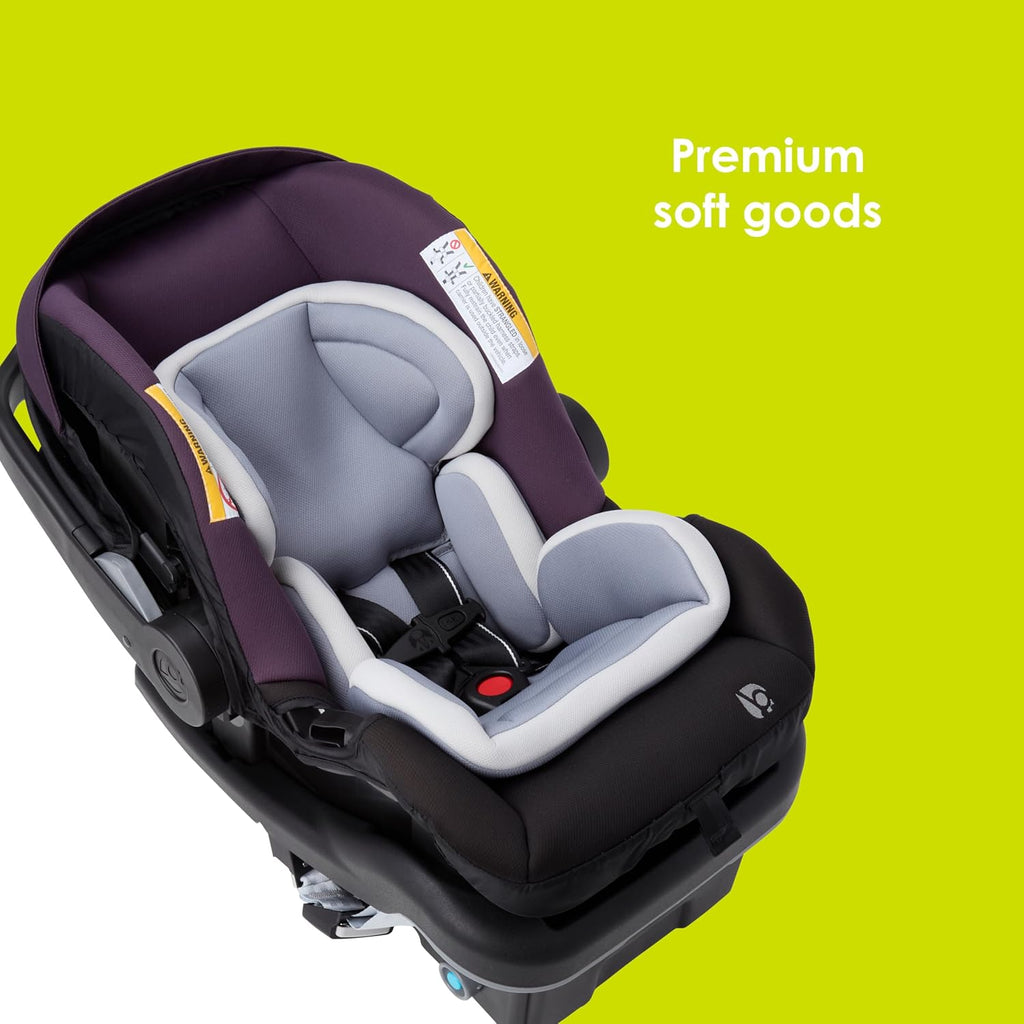 Baby Trend Secure-Lift Infant Car Seat, Dash Plum – Compact Lightweight Carrier, Infant Comfort Cushioning, Adjustable Harness Fit