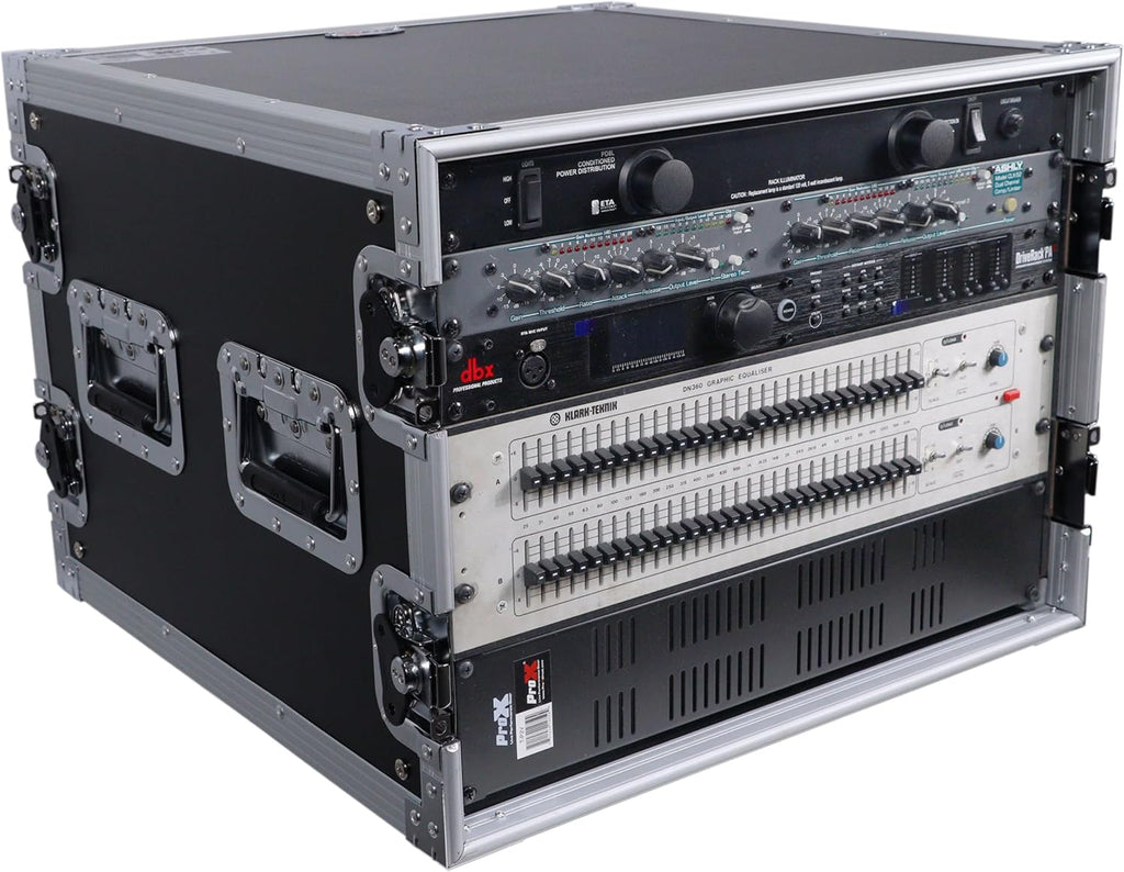 ProX ATA Flight Rack Case – 19' Depth, Heavy-Duty Amp & Mixer Rack Mount with Casters