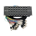 Seismic Audio SARMSS-32x530 Rack Mount 32 Channel XLR TRS Combo Splitter Snake Cable - 5' & 30' XLR trunks