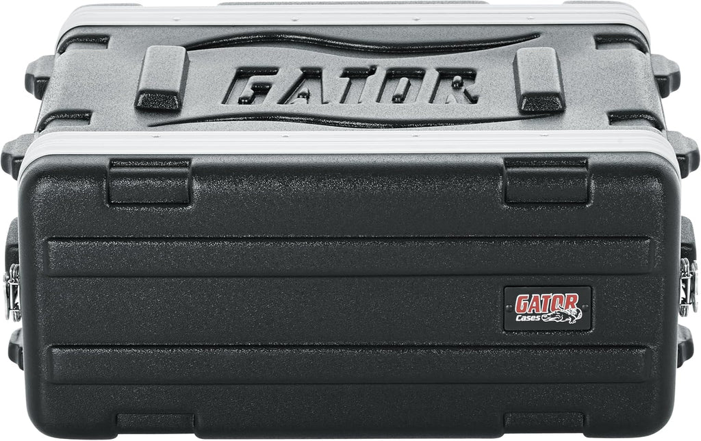 Gator Cases Lightweight Molded 4U Rack Case with Heavy Duty Latches, Shallow 14.25' Depth (GR-4S)
