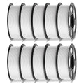 ANYCUBIC PLA Filament 1.75mm Bundle, 3D Printer Filament 1.75mm Dimensional Accuracy +/- 0.02mm, 1KG Reusable Spool (2.2 lbs), 10KG White