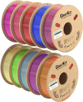 Gratkit Silk Tri-Color PLA Filament，Coextrusion PLA Filament 1.75mm, +/-0.03mm, 10 * 1KG/Roll, Silk PLA 10KG Bundle Multicolor