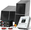 ECO-WORTHY Complete Off-Grid Solar Kit：5000W 120V/48VDC Solar Off-Grid Inverter+10.24kWh Integrated Communication Battery Bank+24×195W Mono Solar Panels | Off Grid, Residential, Home, Back Up