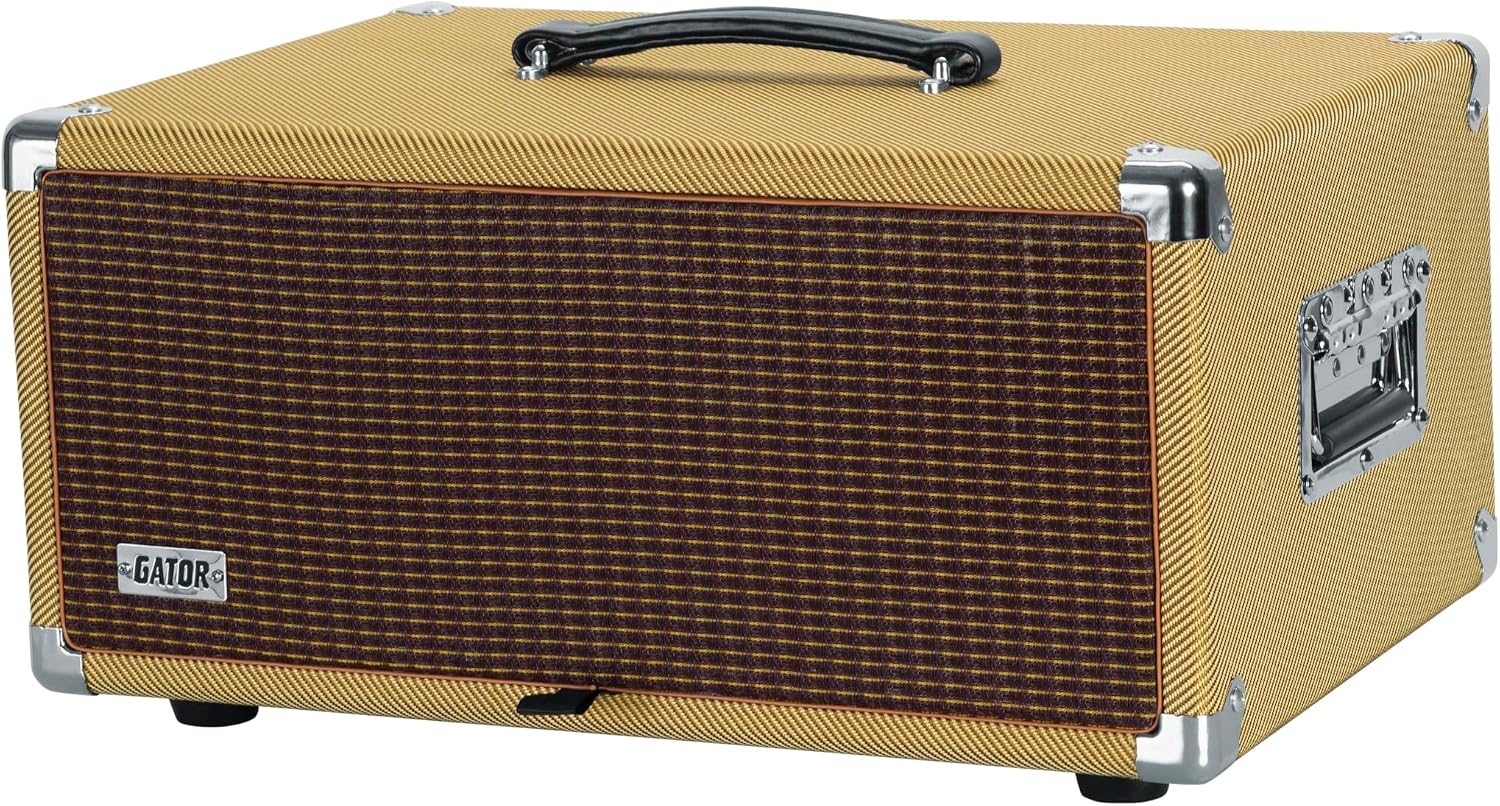 Gator Cases Retro Series Vintage Amp Rack Case; 4U Tweed (GR-RETRORACK-4TW)