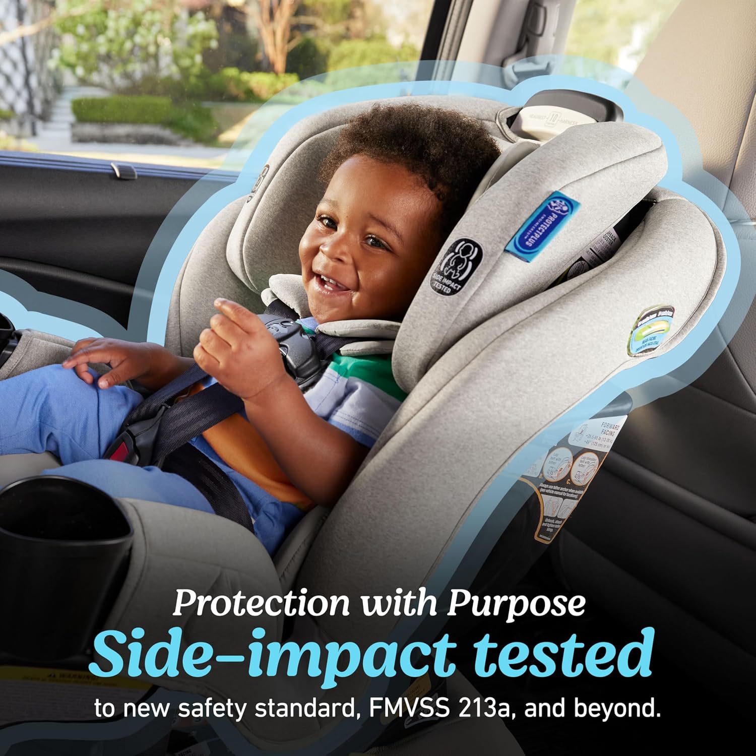 Graco Extend2Fit 3-in-1 Convertible Car Seat, 3 Modes – Rear Facing, Forward Facing Baby Car Seat and Highback Booster Seat, Adjustable Extension Panel for Extra Legroom, Ashten
