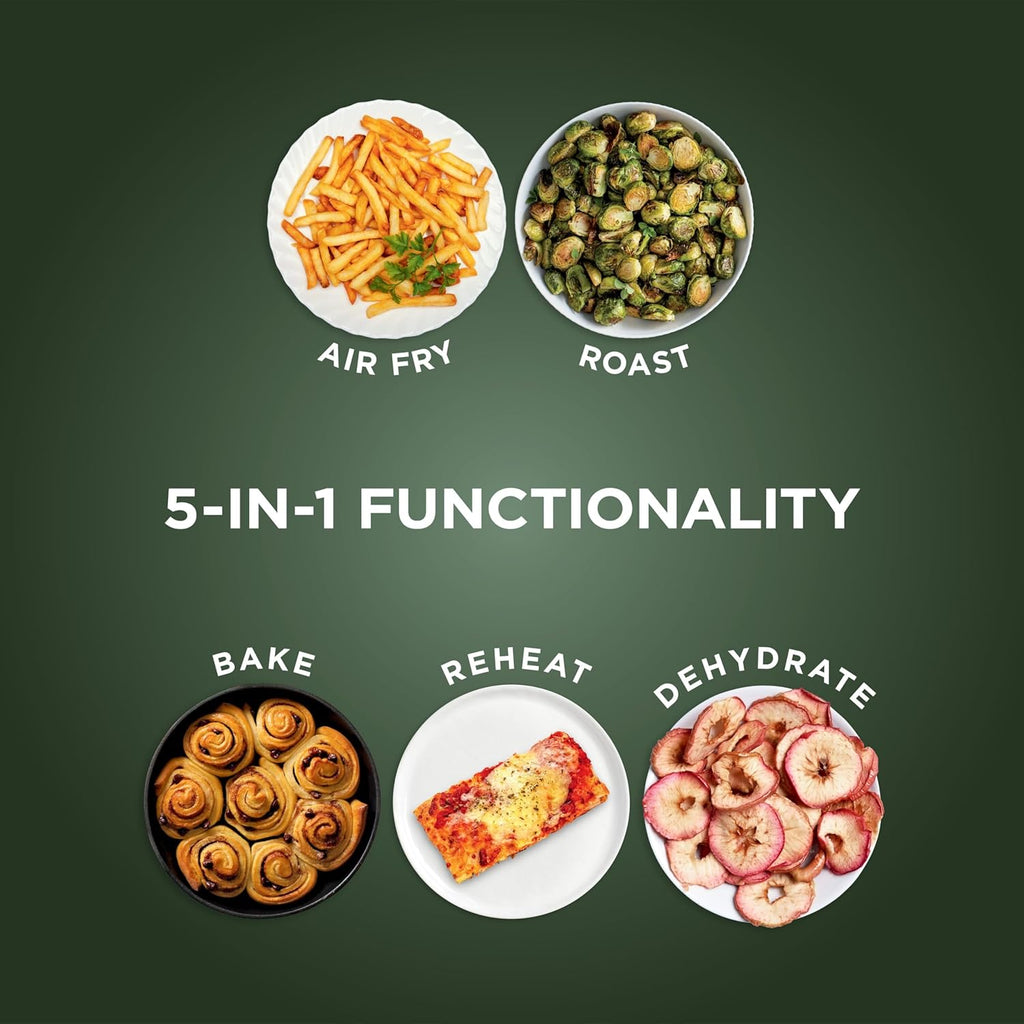 Ninja Air Fryer Pro 5-in-1 | 5 QT Capacity, Air Fry, Bake, Roast, Reheat, and Dehydrate, Air Crisp Technology | Nonstick Basket & Crisper Plate | Sage | AF142GN