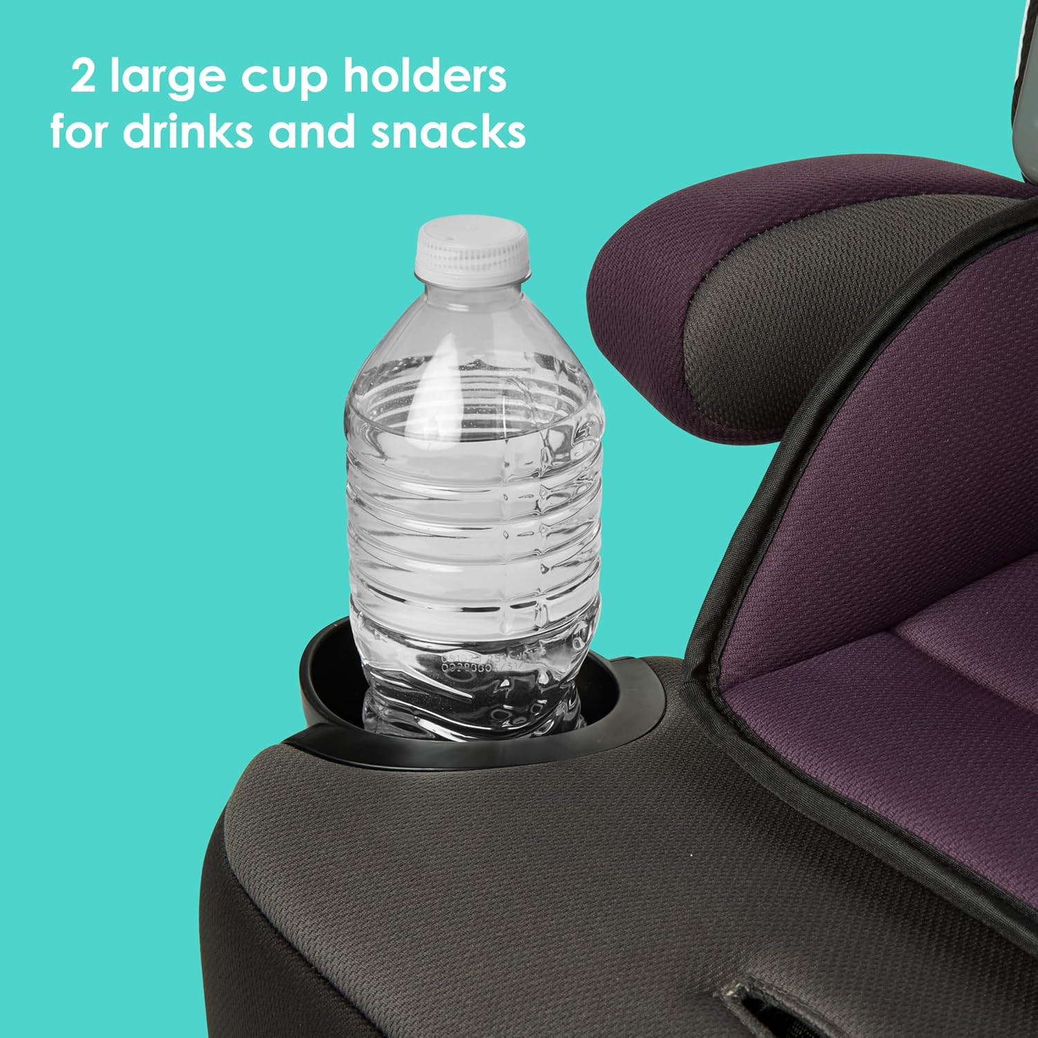 Baby Trend Hybrid SI 3-in-1 Combination Booster Seat, Dash Orchid – Side-Impact Protection, 3-Stage Growth Design, Adjustable Headrest, Cushioned Comfort