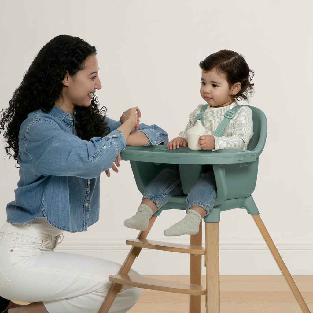 Delta Children - babyGap Otto 3-in-1 High Chair - High Chair Converts to Toddler Dinning Chair and Booster Seat - Dishwasher Safe Meal Tray - FSC-Certified Wood, Sage Green