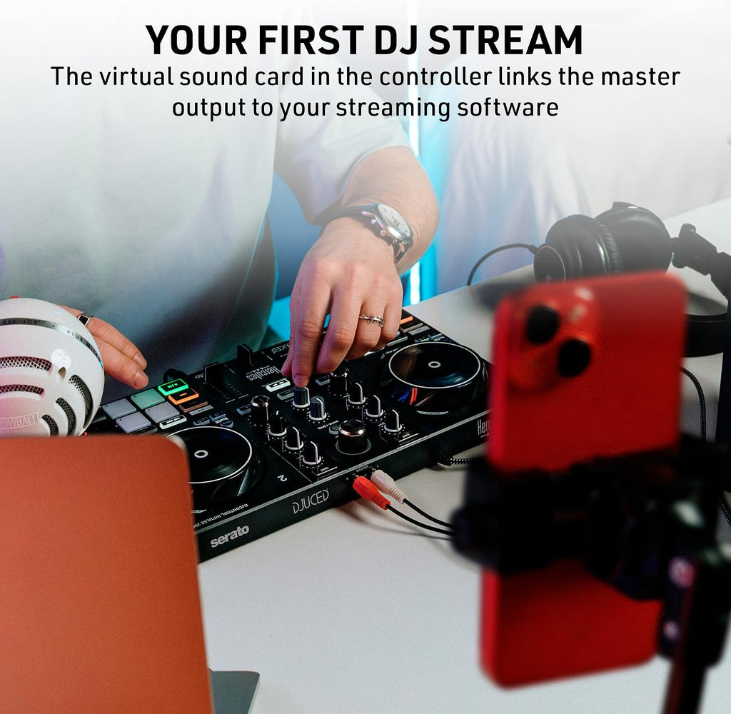 Hercules DJControl Inpulse 200 MK3 – Ideal DJ Controller to Start DJing – Software and Tutorials Included – Spotify and Apple Music streaming with Serato DJ Lite