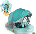 Mambobaby Float Deluxe Baby Pool Float: Safe & Comfortable Swim Trainer for Infants & Toddlers, Non-Inflatable Design, UV Protection Canopy, Fun Water Experience for Ages 3-24 Months