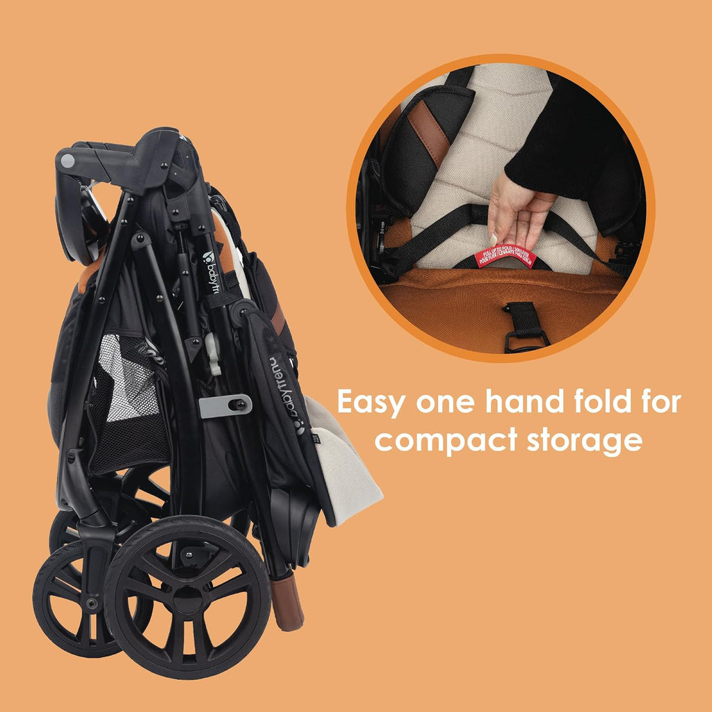 Baby Trend Tango PRO Travel System with Secure-Lift Infant Car Seat, Dash Tan