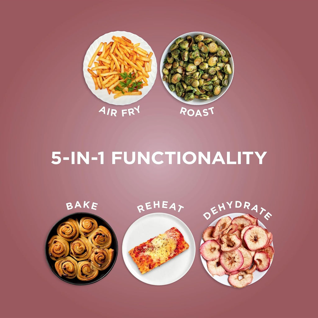 Ninja Air Fryer Pro 5-in-1 | 5 QT Capacity, Air Fry, Bake, Roast, Reheat, and Dehydrate, Air Crisp Technology | Nonstick Basket & Crisper Plate | Light Pink | AF142PK