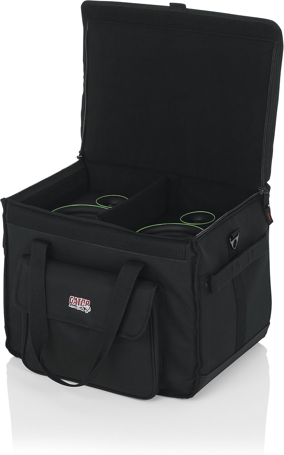 Gator Cases Studio Monitor Tote Bag Holds (2) Powered Monitors Up to 5' Driver Range, Fits JBL, Mackie, KRK, & More (G-STUDIOMON1)