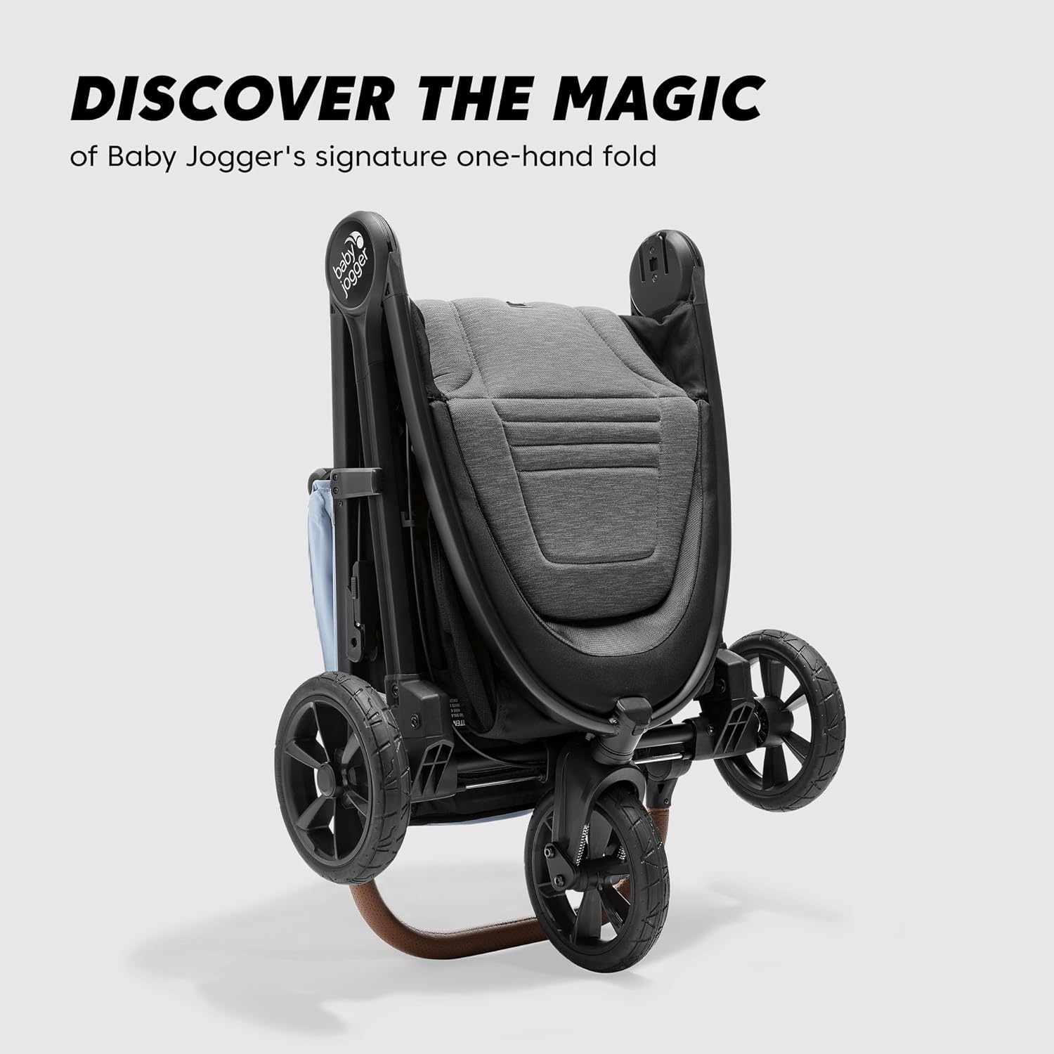 Baby Jogger® City Mini GT2 Single Stroller, Eco-Friendly Series, Baby Stroller with Four-Way Use with the Included Infant Car Seat Adapters, Leatherette Handle and Belly Bar, Slate Fog