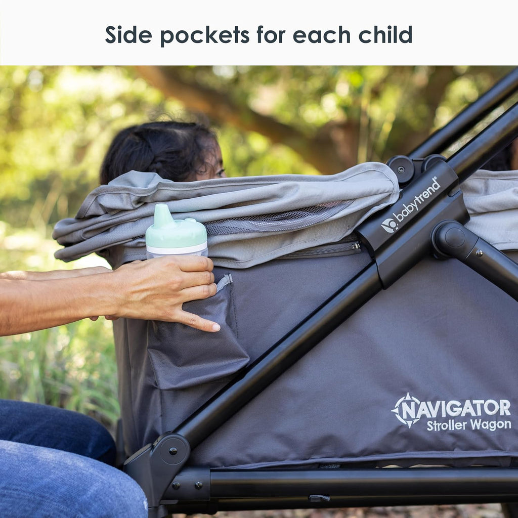 Baby Trend Navigator 2-in-1 Stroller Wagon, Madrid Grey