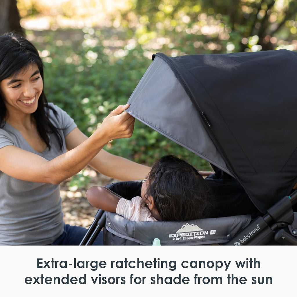 Baby Trend Tour™ LTE 2-in-1 Stroller Wagon, Gravity Black