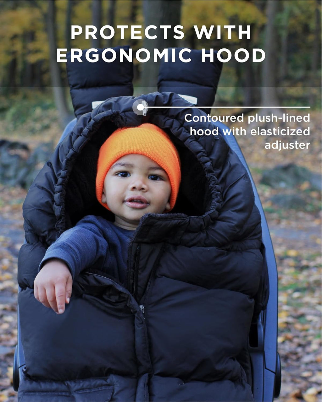 7AM Enfant Stroller Blanket 212 - Adjustable Baby Car Seat Zipped Blanket for Babies Winter, Unisex Multi Purpose Fleece Lined Warm Hooded Toddler Footmuff Water Repellent | (6M - 4T)