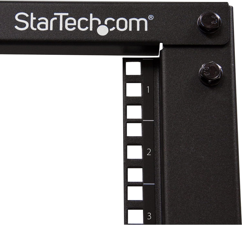 StarTech 8U 4-Post Server Rack, 19in Open Frame Rack with 40in (101cm) Mounting Depth and 1200lb (544kg) Weight Capacity, Mobile or Floor Mount IT Rack