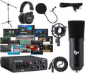 AudioBox 96 USB 2.0 Recording Studio Bundle with PreSonus Interface LP Condenser Microphone Studio Headphones Pop Filter Mic Stand and Updated Studio One Artist Software