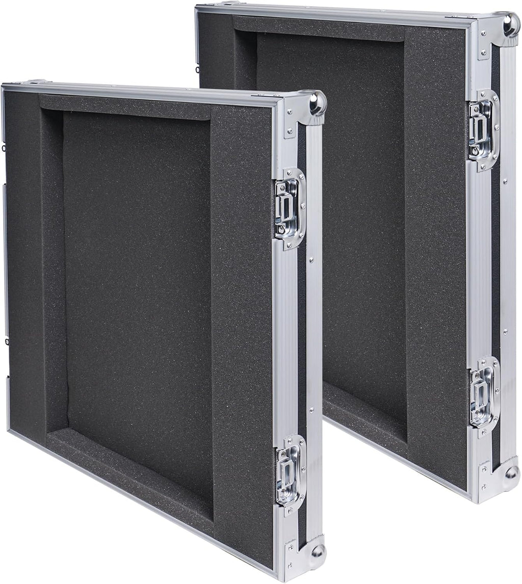 Sound Town Shock Mount 12U ATA Rack Case with 2U Drawer, 21' Rackable Depth, Casters - Pro Tour Grade (STRC-SP12D2)