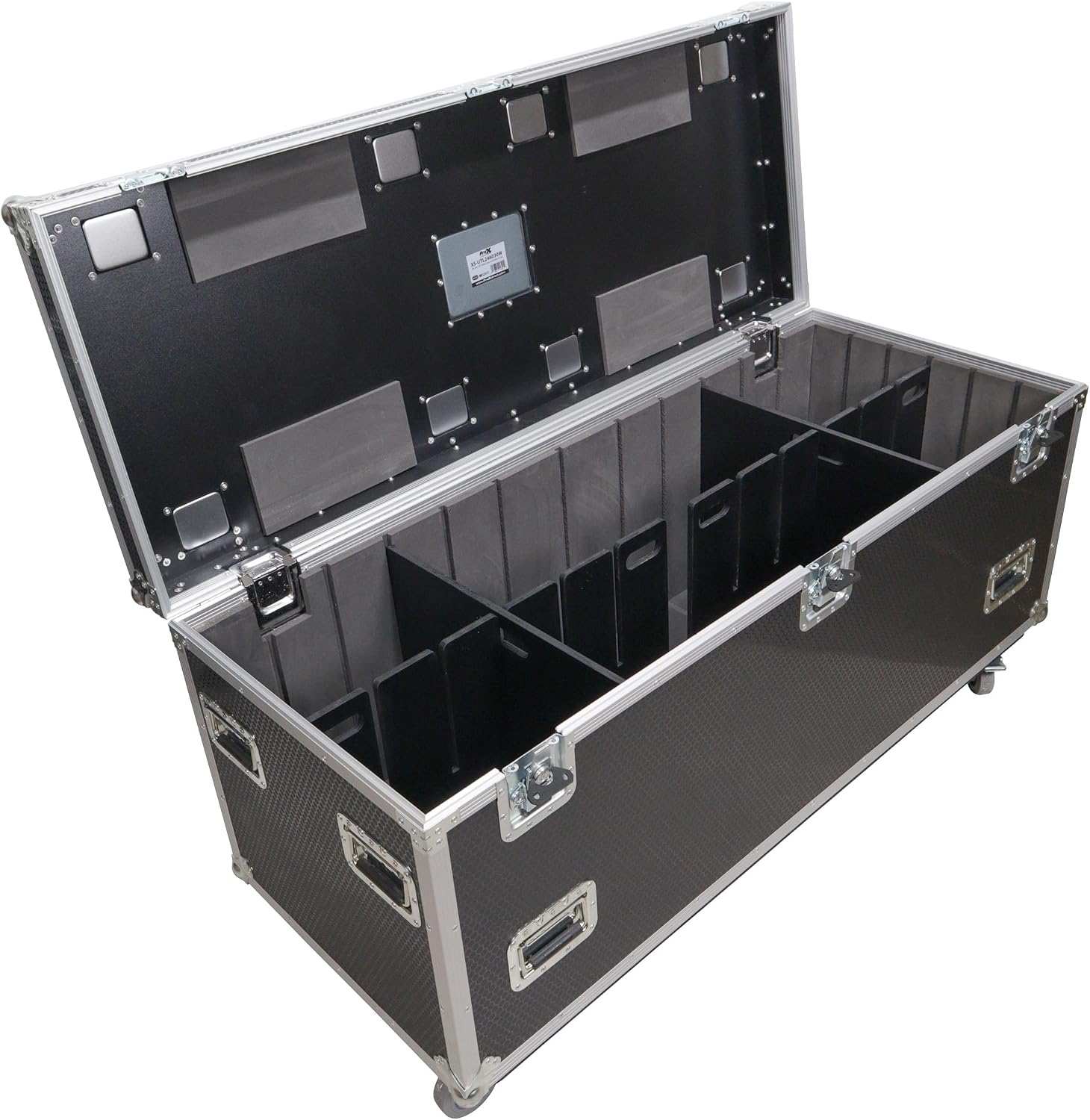 ProX XS-UTL246030W MK2 TruckPax Utility ATA Flight Case Truck Storage Road Case with Dividers Tray and 4' in casters