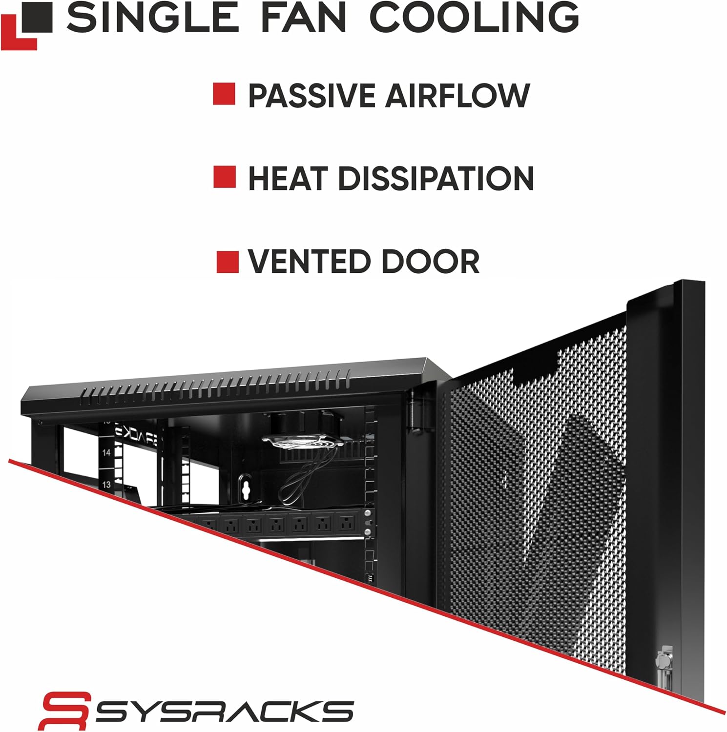 27U Wall Mount Server Rack Cabinet, 19' Enclosed Network & IT Rack, 24' Deep, Locking Mesh Door