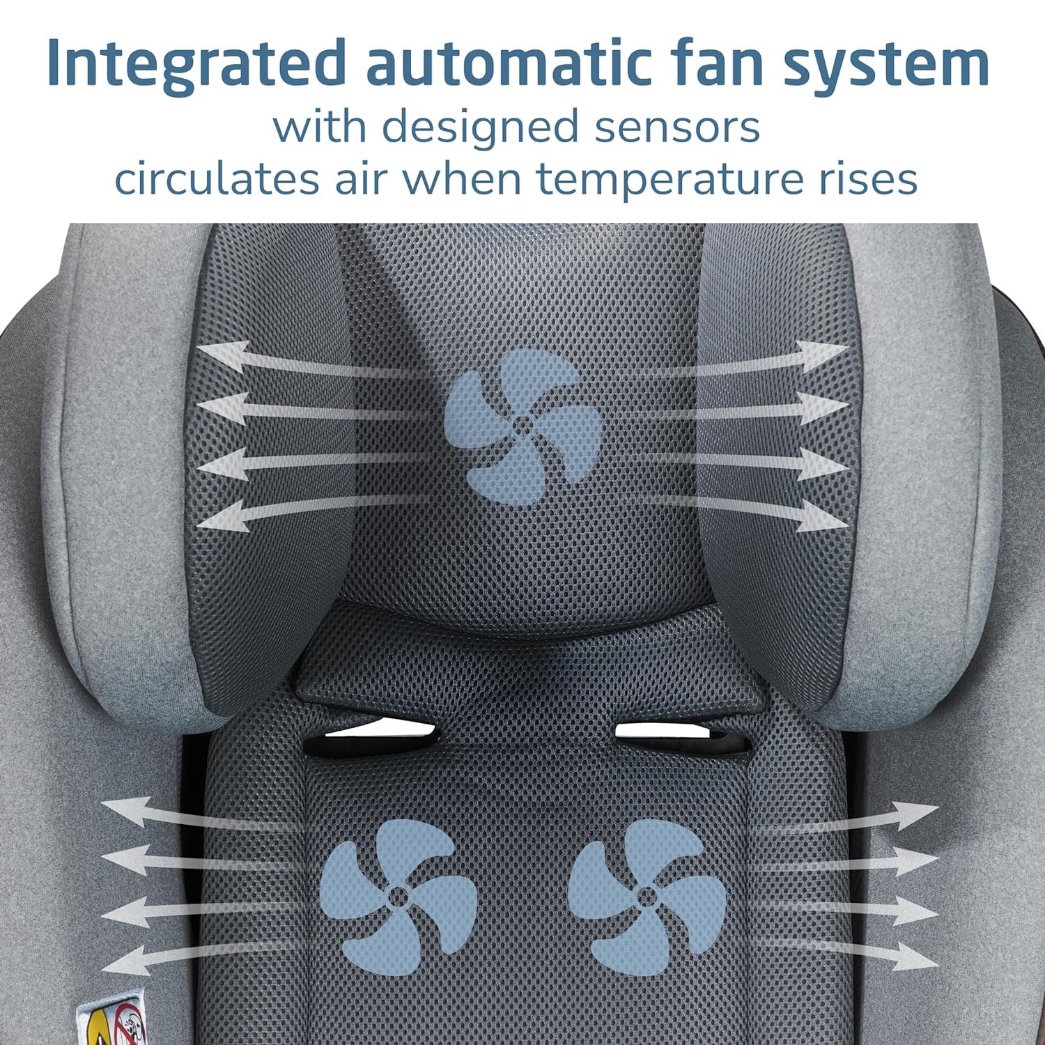 Maxi-Cosi Pria Chill All-in-One Convertible Car Seat, VentMax Fan Technology, QuikFit Harness, ReclineFit, Dishwasher-Safe Cup Holders, Newborn to 10 Years