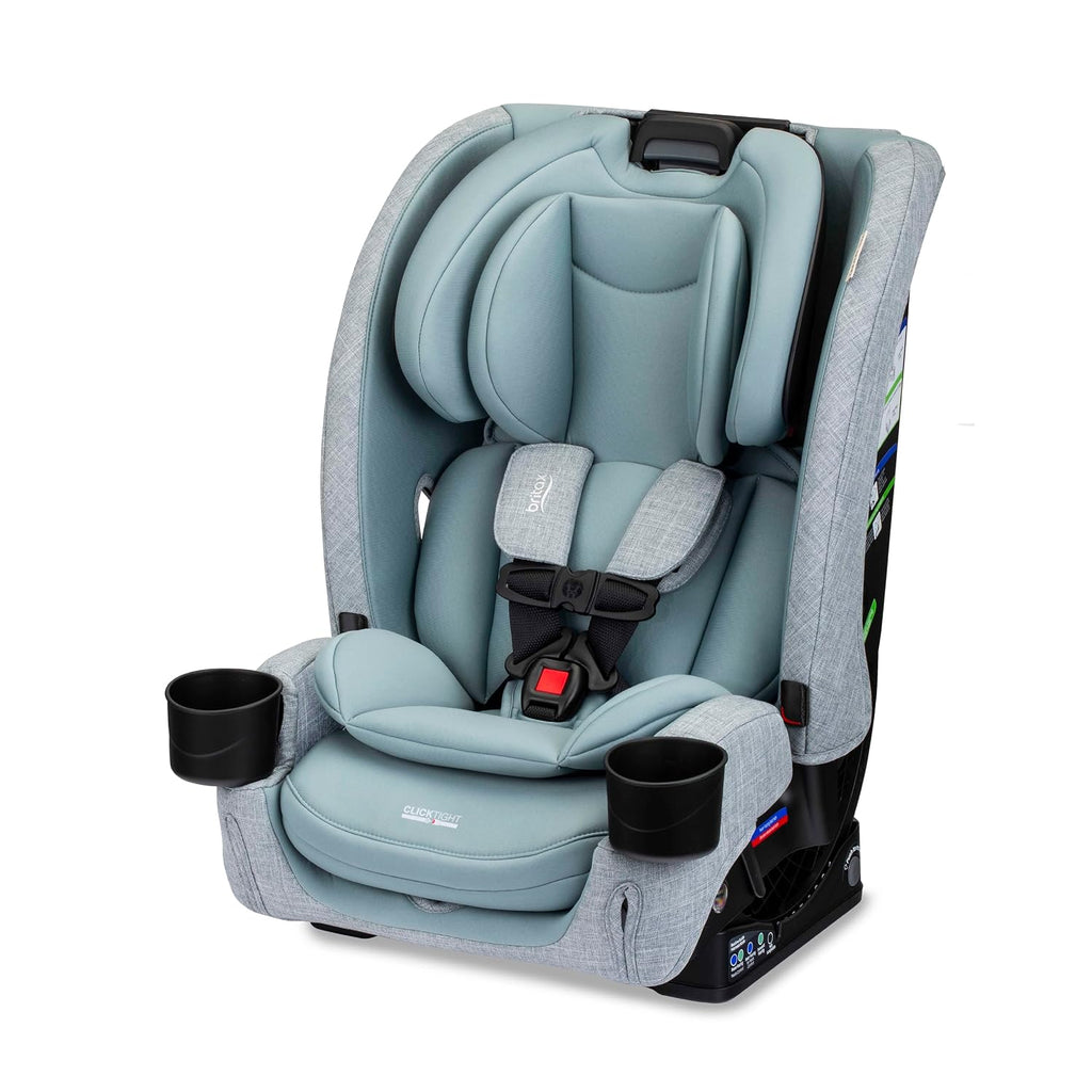 Britax One4Life Slim All in One Car Seat, Up to 10 Years of Use with Rear Facing, Forward Facing, & Booster Modes, 17.5' Slim Car Seat Design, ClickTight Installation & SafeWash Fabrics — Sea Foam