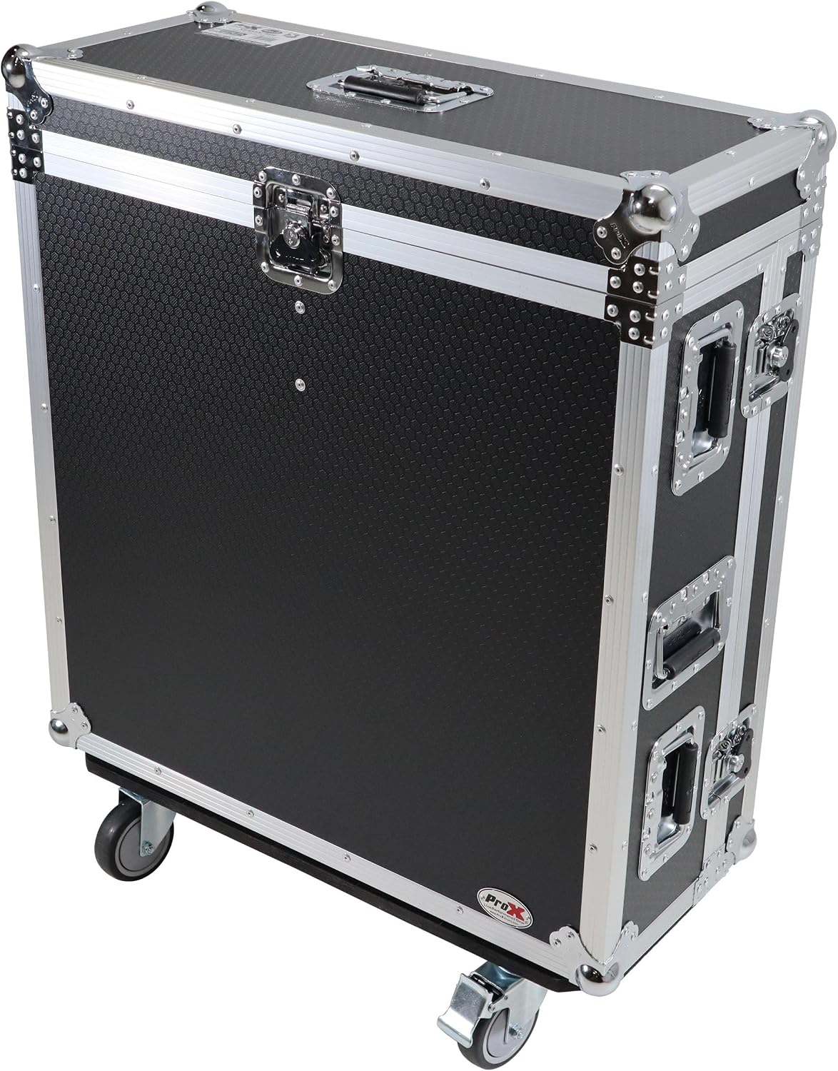 ProX XS-BX32CDHW ATA Digital Audio Mixer Flight Case for Behringer X32 Compact Console with Doghouse compartment and Caster wheels