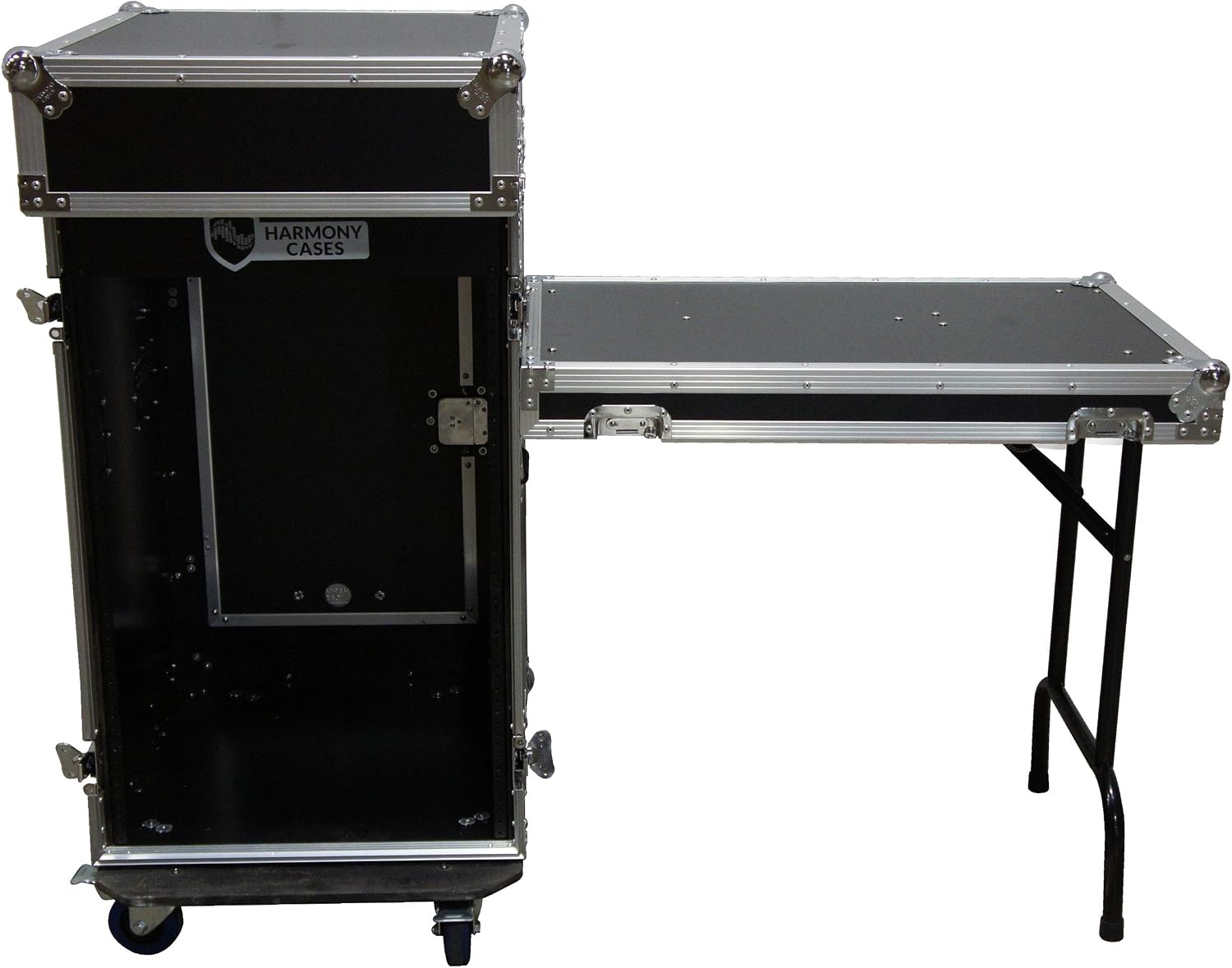 Harmony Audio HC11M16UCT Flight 11U Slant Top Mixer Case 18U Vertical Rack with Table