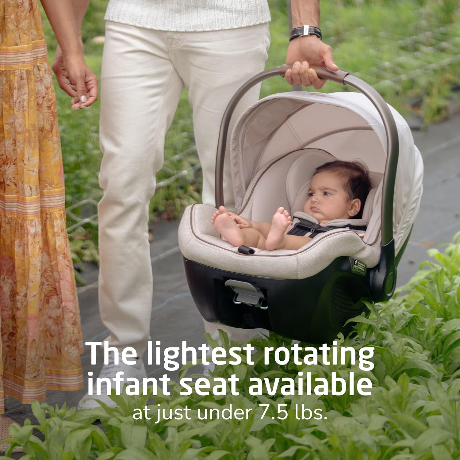 Maxi-Cosi Peri 180 Rotating Infant Car Seat, Baby Car Seat Rotating Carseat, Swivel Car Seat, Desert Wonder