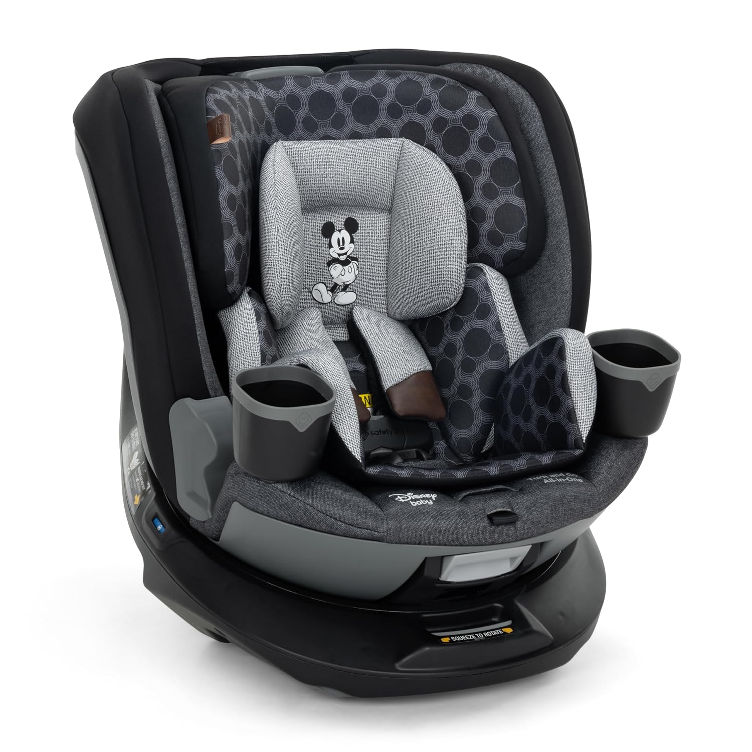 Disney Baby Turn and Go 360 Rotating All-in-One Convertible Car Seat, Vintage Mickey Mouse