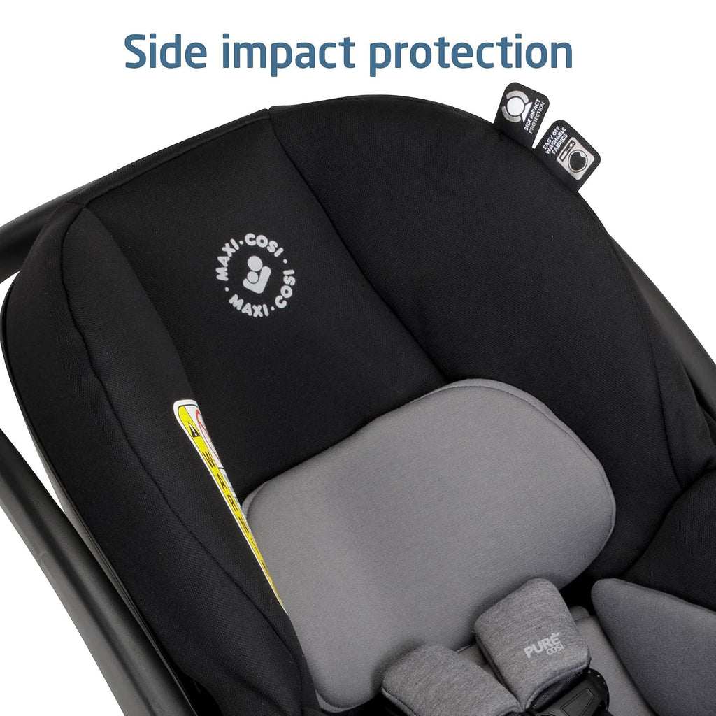 Maxi-Cosi Mico Luxe Infant Car Seat with Base, Rear Facing Car Seat For Babies, Baby Carseat 4-30 lbs, Baby Car Seats, Infant Car Seats, Midnight Glow