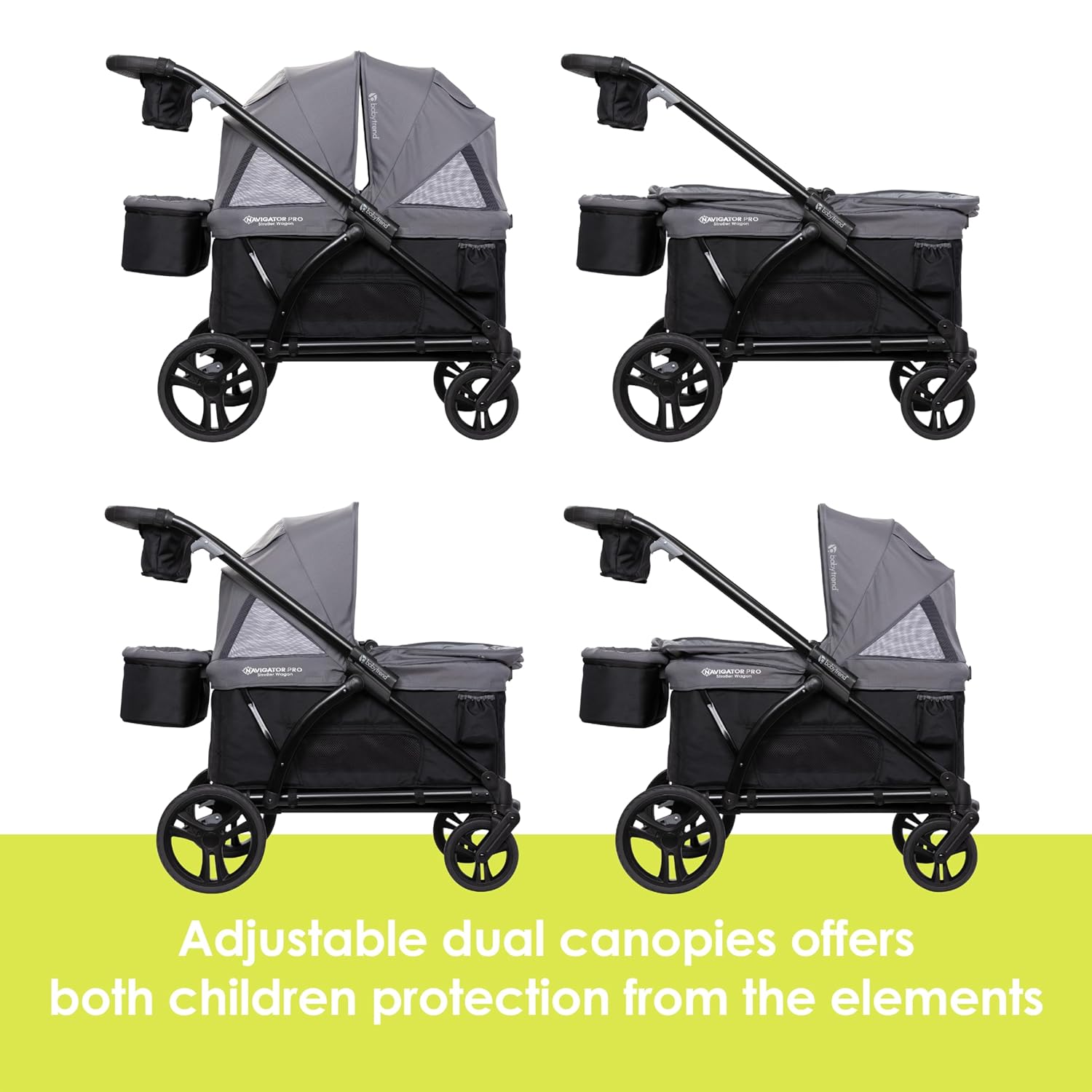 Baby Trend Navigator PRO 2-in-1 Stroller Wagon, Dash Black
