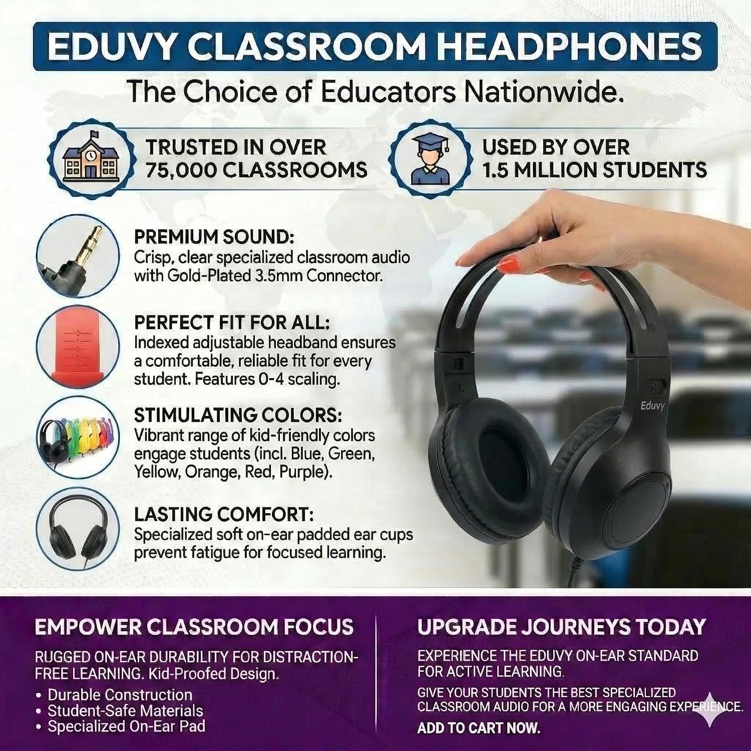 Bulk Headphones for Classroom with Microphone, Heavy-Duty School Pack Wired Headphones for Students. Teacher Must Haves Supplies from Elementary to College (24 Pack Black)