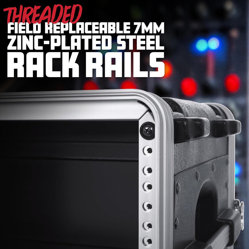 Gator Cases Lightweight Molded 6U Rack Case with Heavy Duty Latches, Standard 19.25' Depth (GR-6L)