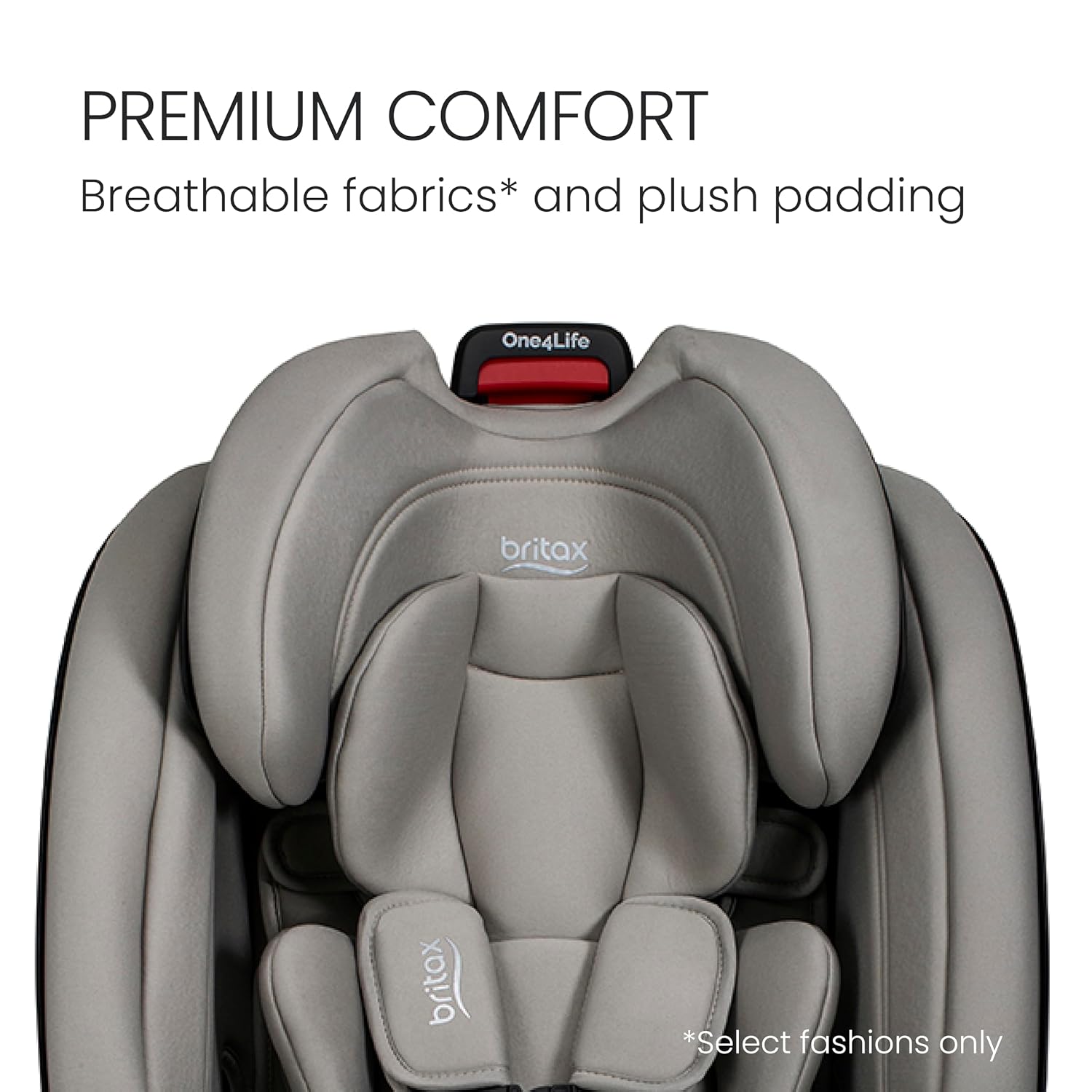 Britax One4Life All-in-One Car Seat, Up to 10 Years of Use, Rear Facing, Forward Facing, & Booster Modes, Extended Rear-Facing, ClickTight Installation & Breathable SafeWash Fabrics — Parchment
