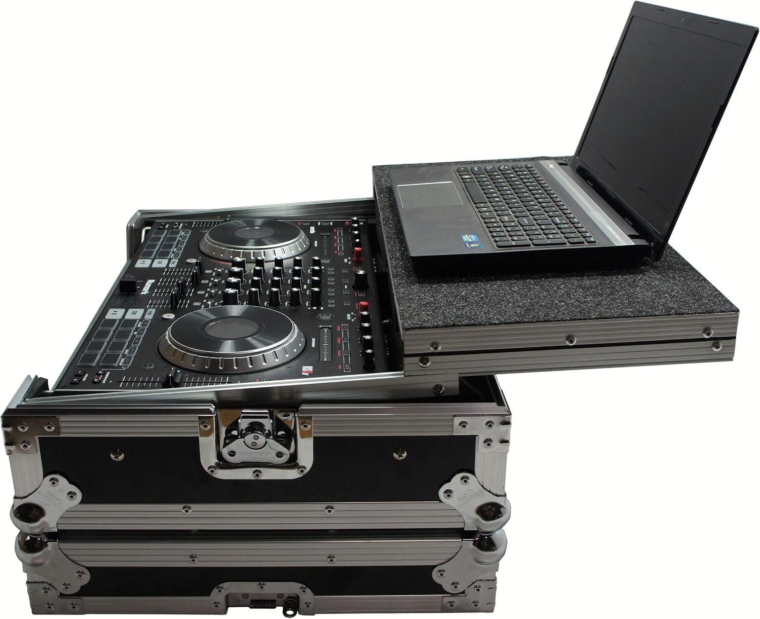 Harmony Audio HCNS6IILT Flight Glide Laptop Stand DJ Custom Case Compatible with Numark NS6 II
