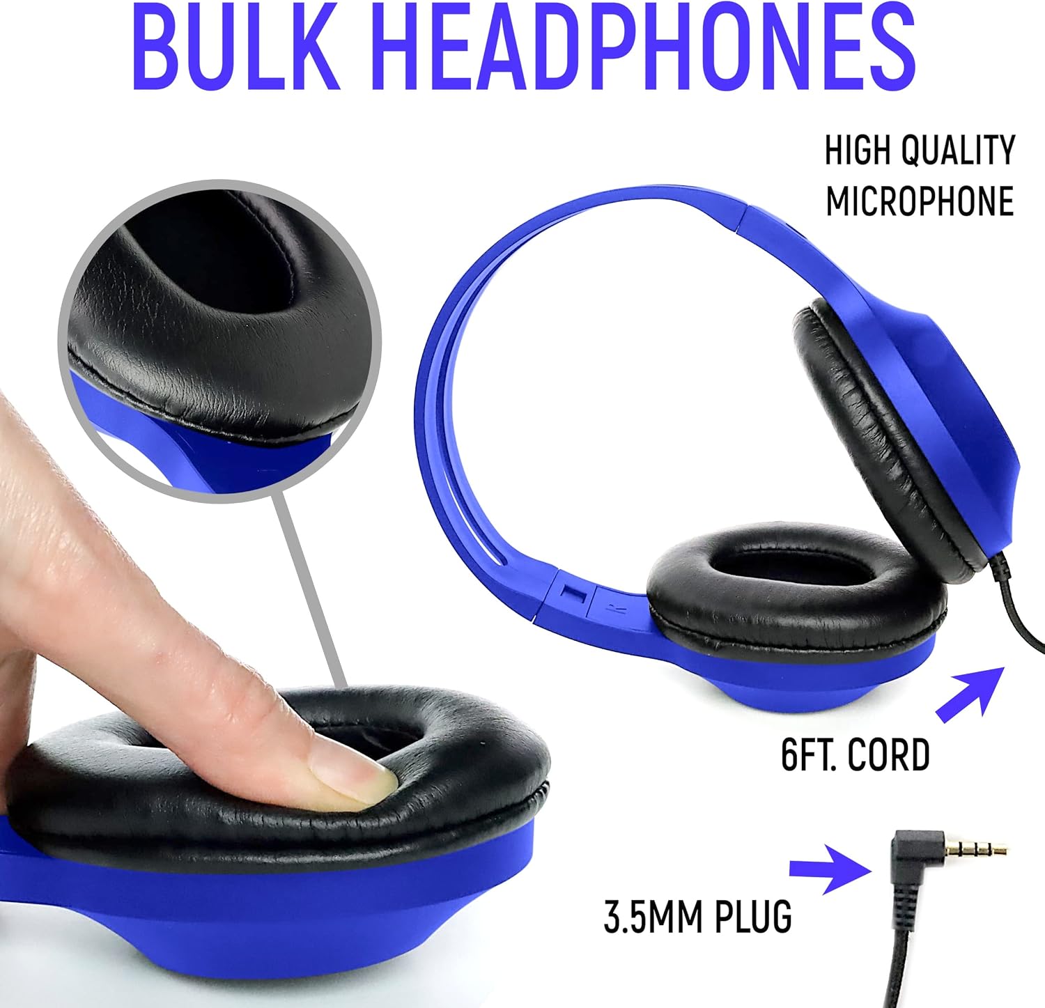 Bulk Headphones for Classroom with Microphone, Heavy-Duty School Pack Wired Headphones for Students. Teacher Must Haves Supplies from Elementary to College (24 Pack Mixed Color)