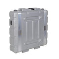 Crossrock Stackable 2U Rack Case, Strong Molded with Heavy Duty Hardware, Standard 19.25' Depth-Silver(CRA8602USL)
