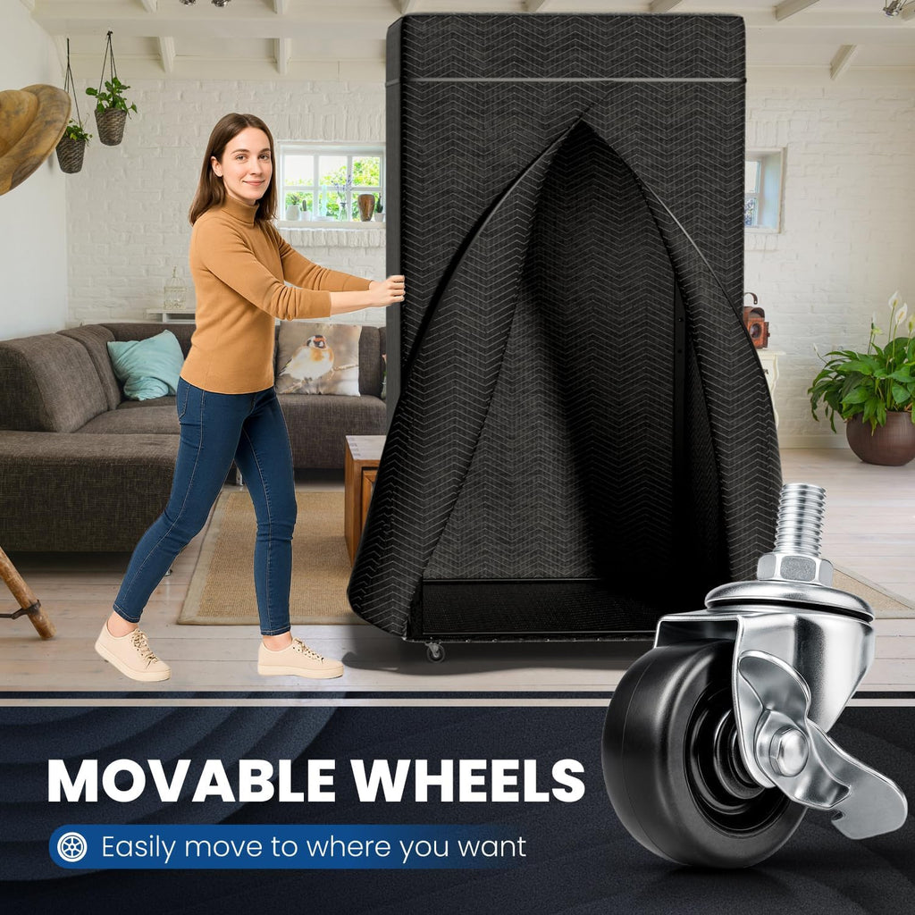 RDCMKL XL Portable Recording Booth, Complete Home Recording Studio Soundproof Vocal Booth, Foldable with Travel Bag for Echo-Free Studio-Quality Sound, Ideal for Voiceovers, Podcasts, and Music