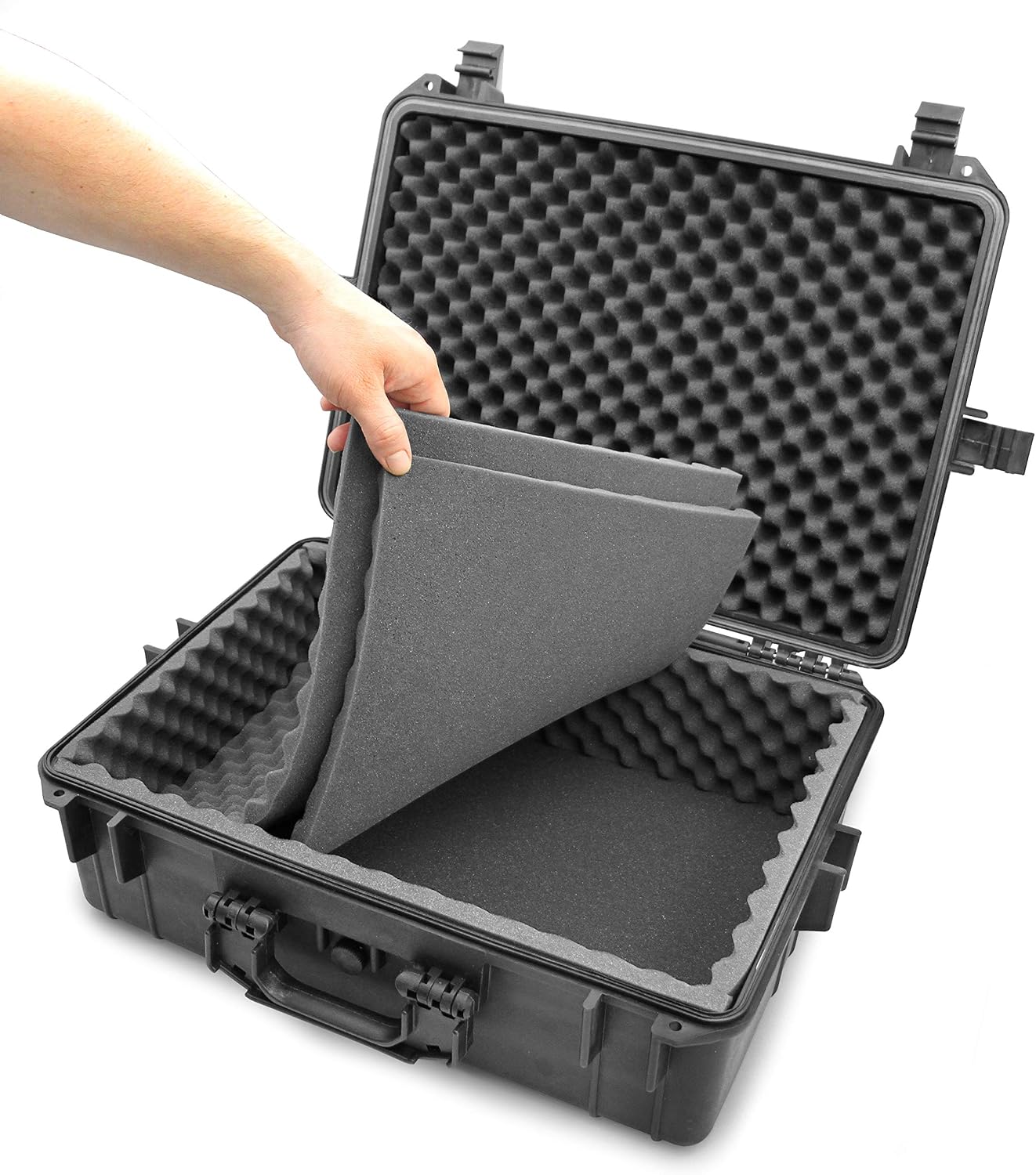 CASEMATIX Waterproof Audio Mixer Case Compatible with Behringer Xenyx X1222USB X1622USB X1204USB Channel Interface Fits 17.0' x 12.1' x 5.0' Mixing Board and Accessories
